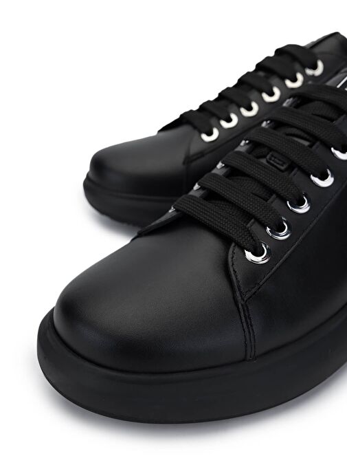 Mario Valentino Unisex Hakiki Deri Siyah Sneakers & Spor Ayakkabı - Görsel 4