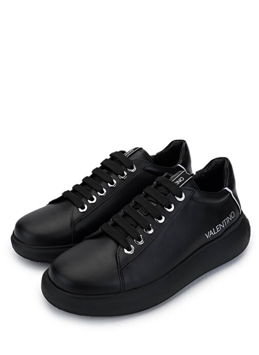 Mario Valentino Unisex Hakiki Deri Siyah Sneakers & Spor Ayakkabı - Görsel 7