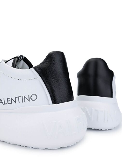 Mario Valentino Unisex Hakiki Deri Beyaz/Siyah Sneakers & Spor Ayakkabı - Görsel 6
