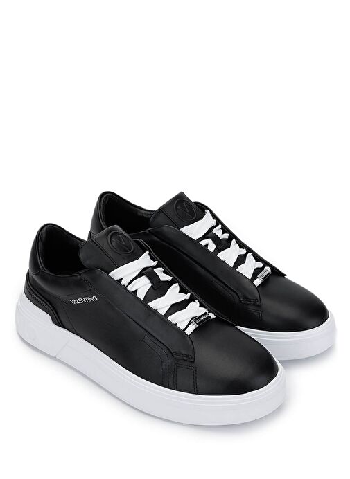 Mario Valentino Unisex Hakiki Deri Siyah Sneakers & Spor Ayakkabı - Görsel 3