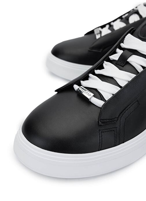 Mario Valentino Unisex Hakiki Deri Siyah Sneakers & Spor Ayakkabı - Görsel 4