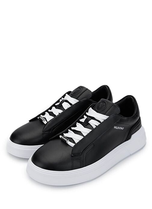 Mario Valentino Unisex Hakiki Deri Siyah Sneakers & Spor Ayakkabı - Görsel 7