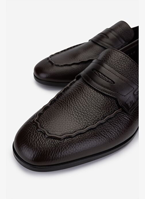 Valmenti Erkek Hakiki Deri Kahverengi Klasik Ayakkabı - Görsel 4