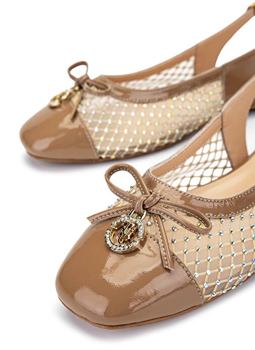 Tamer Tanca Kadın Deri & Tekstil Bej Babet Ayakkabı - Görsel 5