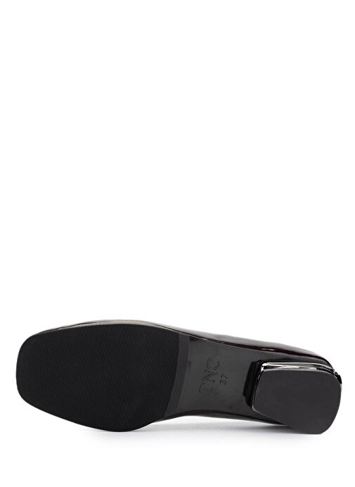 Tamer Tanca Kadın Hakiki Deri Bordo Rugan Topuklu Ayakkabı - Görsel 5