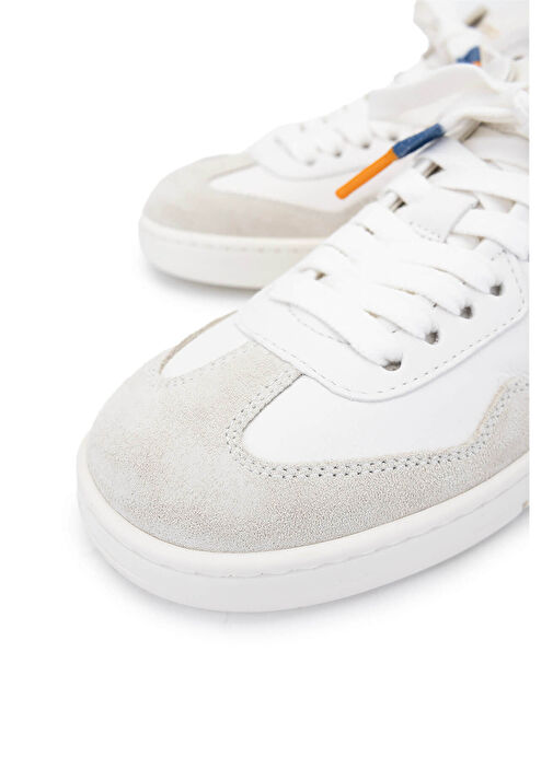 Barracuda Kadın Hakiki Deri Beyaz/Lila Sneakers & Spor Ayakkabı - Görsel 4