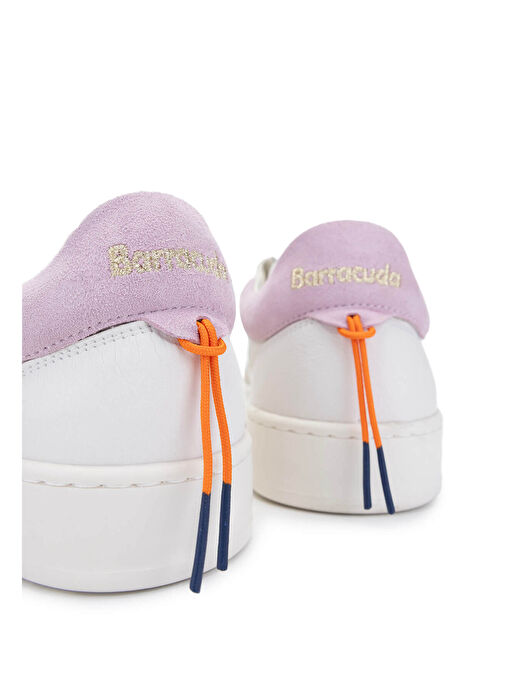 Barracuda Kadın Hakiki Deri Beyaz/Lila Sneakers & Spor Ayakkabı - Görsel 6