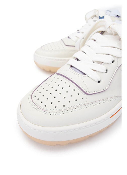Barracuda Kadın Hakiki Deri Kırık Beyaz Sneakers & Spor Ayakkabı - Görsel 4