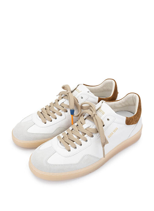 Barracuda Erkek Hakiki Deri Beyaz/Kahverengi Sneakers & Spor Ayakkabı - Görsel 6