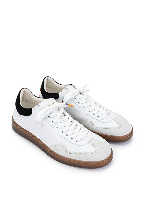 Barracuda Erkek Hakiki Deri Beyaz/Siyah Sneakers & Spor Ayakkabı - Görsel 3