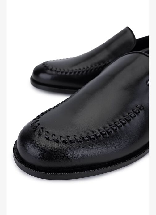 Tamer Tanca Erkek Hakiki Deri Siyah Klasik Ayakkabı - Görsel 4