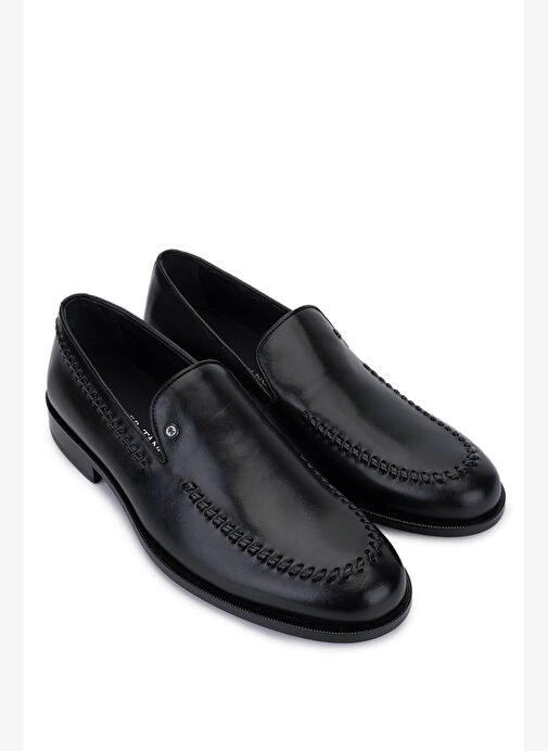 Tamer Tanca Erkek Hakiki Deri Siyah Klasik Ayakkabı - Görsel 3