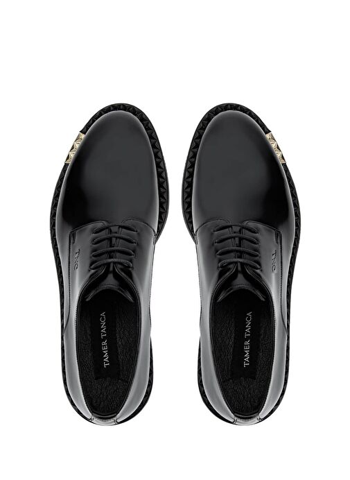 Tamer Tanca Erkek Hakiki Deri Siyah Açma Klasik Ayakkabı - Görsel 6