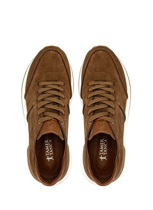 Tamer Tanca Erkek Hakiki Deri Kahverengi Sneakers & Spor Ayakkabı - Görsel 6