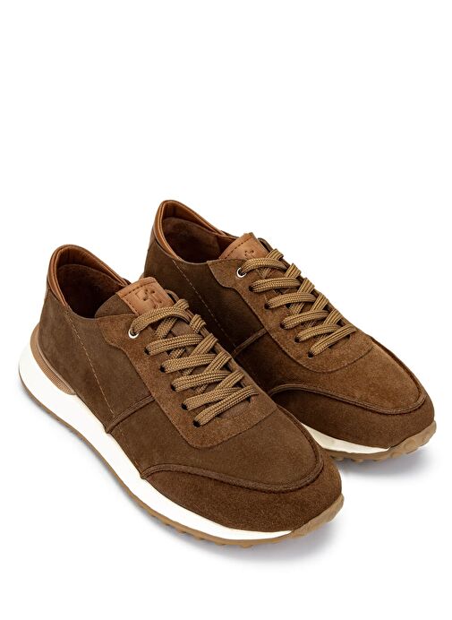 Tamer Tanca Erkek Hakiki Deri Kahverengi Sneakers & Spor Ayakkabı - Görsel 3