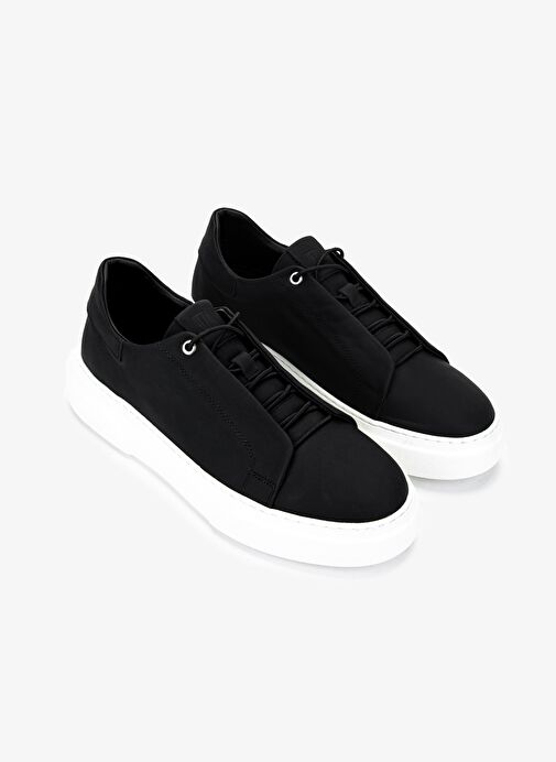 Valmenti Erkek Hakiki Deri Siyah Sneakers & Spor Ayakkabı - Görsel 3