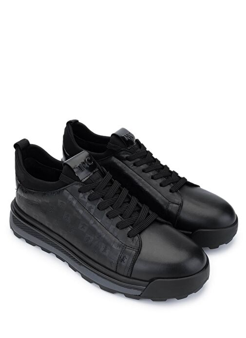 Tamer Tanca Erkek Hakiki Deri Siyah Sneakers & Spor Ayakkabı - Görsel 3