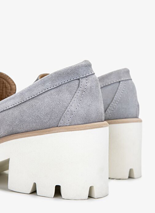 Valmenti Kadın Hakiki Deri Taş Süet Topuklu Ayakkabı - Görsel 6