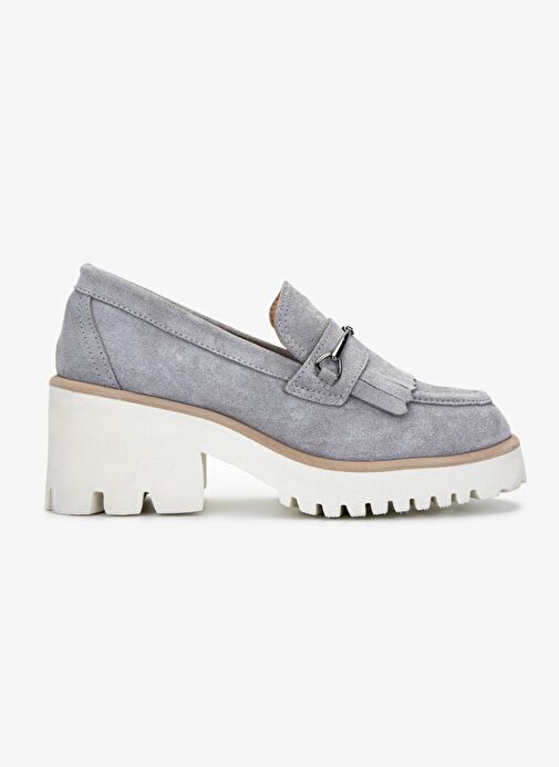 Valmenti Kadın Hakiki Deri Taş Süet Topuklu Ayakkabı - Görsel 2