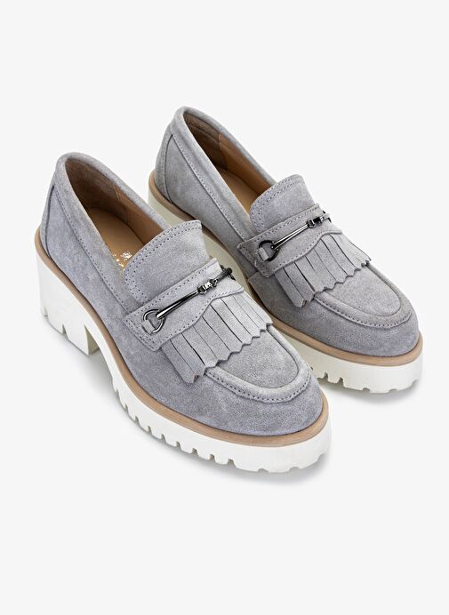 Valmenti Kadın Hakiki Deri Taş Süet Topuklu Ayakkabı - Görsel 3