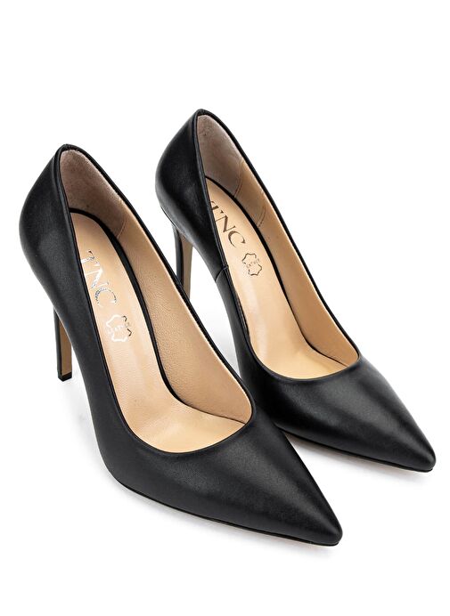 Tamer Tanca Kadın Hakiki Deri Siyah Deri Topuklu Ayakkabı - Görsel 3