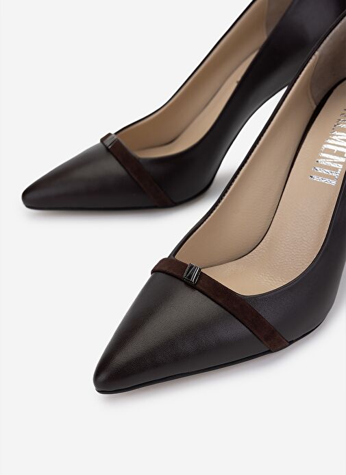 Valmenti Kadın Hakiki Deri Kahverengi Topuklu Ayakkabı - Görsel 4