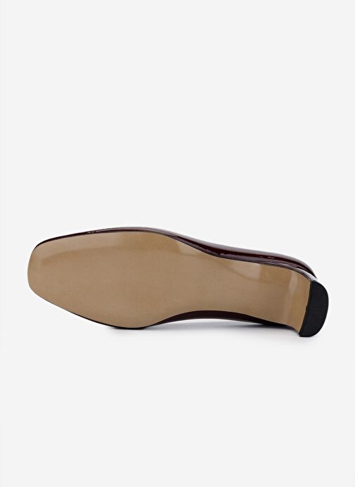 Valmenti Kadın Hakiki Deri Bordo Rugan Topuklu Ayakkabı - Görsel 6