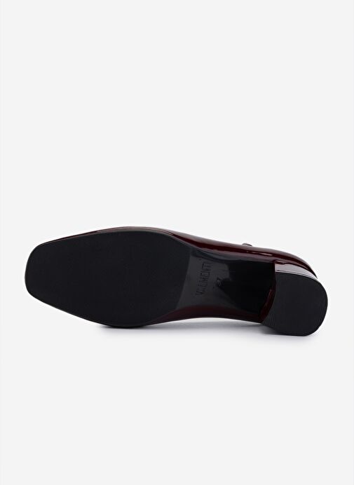 Valmenti Kadın Hakiki Deri Bordo Rugan Topuklu Ayakkabı - Görsel 6