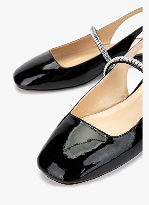 Valmenti Kadın Hakiki Deri Siyah Rugan Casual Ayakkabı - Görsel 4