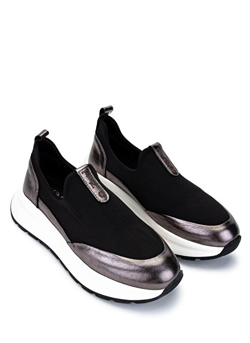 Tamer Tanca Kadın Deri & Tekstil Antrasit Sneakers & Spor Ayakkabı - Görsel 3