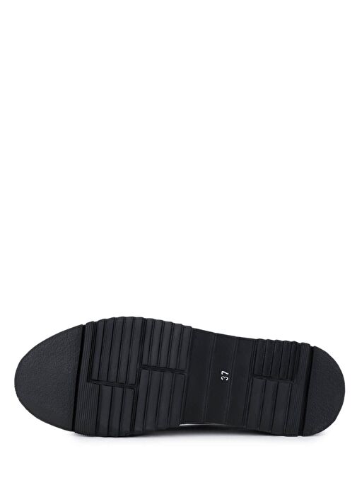 Tamer Tanca Kadın Hakiki Deri Siyah Comfort Ayakkabı - Görsel 5