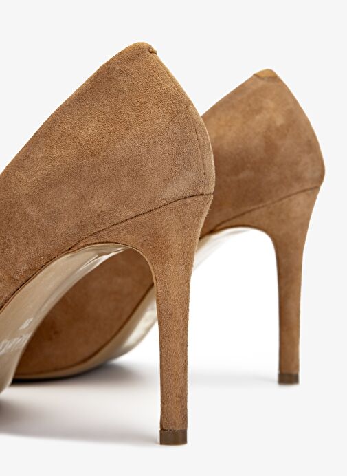 Valmenti Kadın Hakiki Deri Taba Süet Topuklu Ayakkabı - Görsel 6