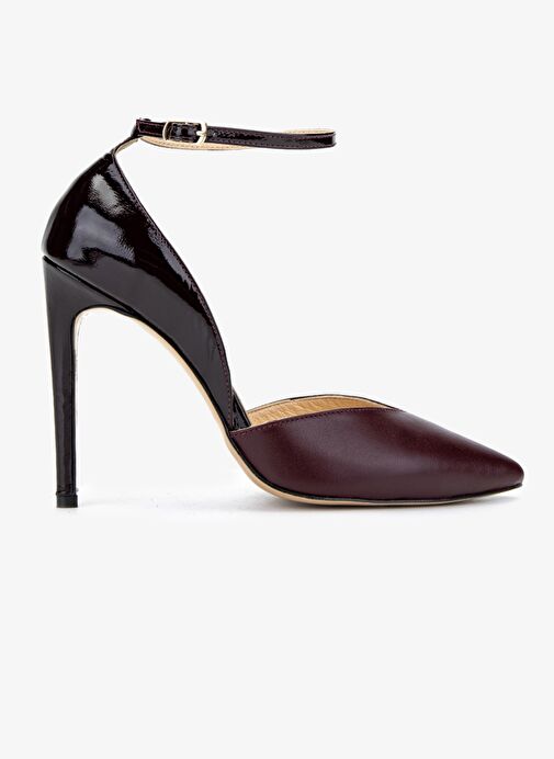Valmenti Kadın Hakiki Deri Bordo Topuklu Ayakkabı - Görsel 2