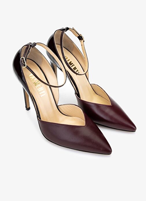 Valmenti Kadın Hakiki Deri Bordo Topuklu Ayakkabı - Görsel 3