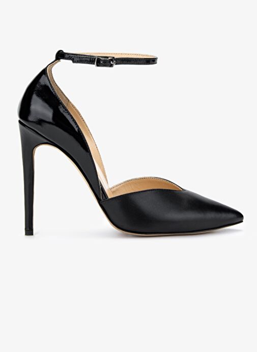 Valmenti Kadın Hakiki Deri Siyah Topuklu Ayakkabı - Görsel 2