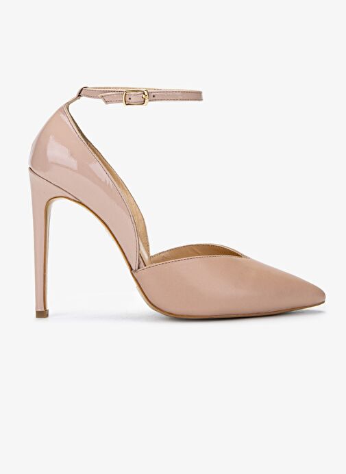 Valmenti Kadın Hakiki Deri Bej Topuklu Ayakkabı - Görsel 2