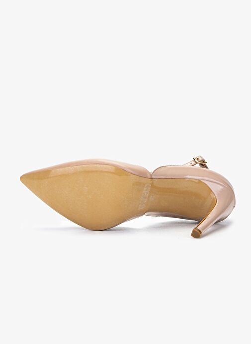 Valmenti Kadın Hakiki Deri Bej Topuklu Ayakkabı - Görsel 6