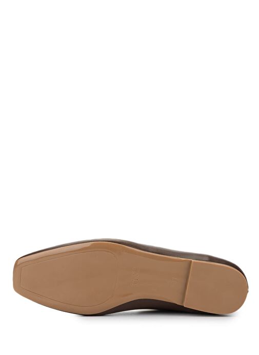 Tamer Tanca Kadın Hakiki Deri Kahverengi Loafer Ayakkabı - Görsel 5