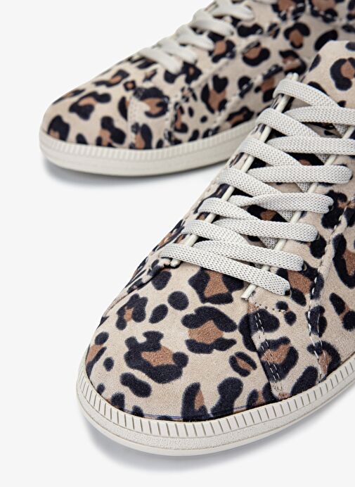 Valmenti Kadın Hakiki Deri Leopar Sneakers & Spor Ayakkabı - Görsel 4