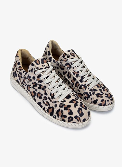 Valmenti Kadın Hakiki Deri Leopar Sneakers & Spor Ayakkabı - Görsel 3