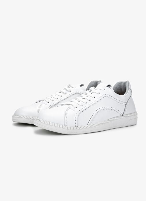 Valmenti Kadın Hakiki Deri Beyaz Sneakers & Spor Ayakkabı - Görsel 5