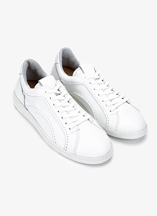 Valmenti Kadın Hakiki Deri Beyaz Sneakers & Spor Ayakkabı - Görsel 3