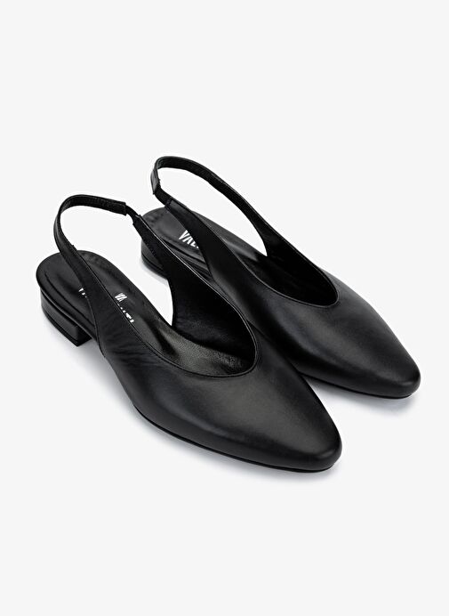 Valmenti Kadın Hakiki Deri Siyah Babet Ayakkabı - Görsel 3