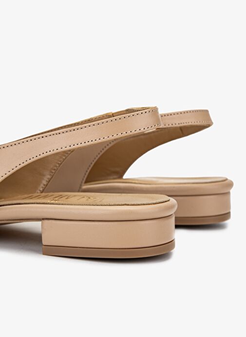 Valmenti Kadın Hakiki Deri Bej Babet Ayakkabı - Görsel 6