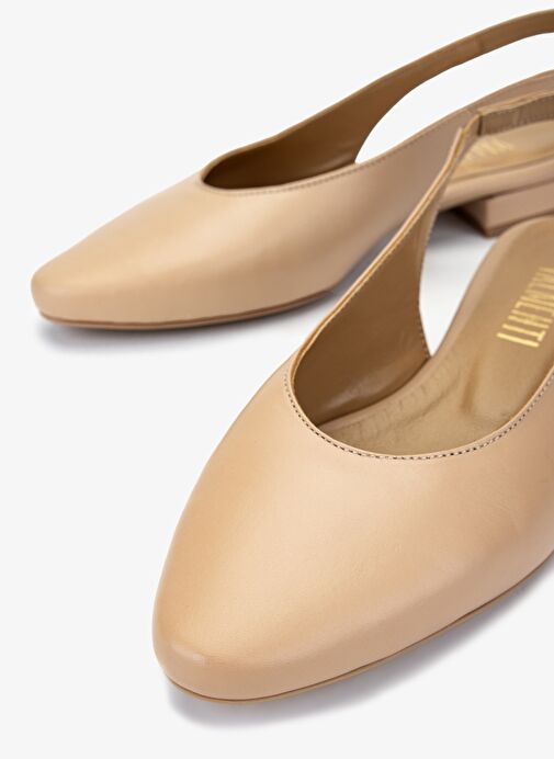 Valmenti Kadın Hakiki Deri Bej Babet Ayakkabı - Görsel 4