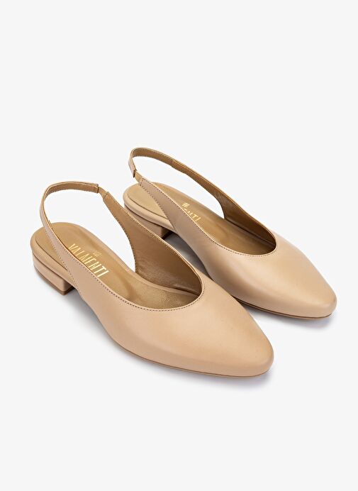 Valmenti Kadın Hakiki Deri Bej Babet Ayakkabı - Görsel 3