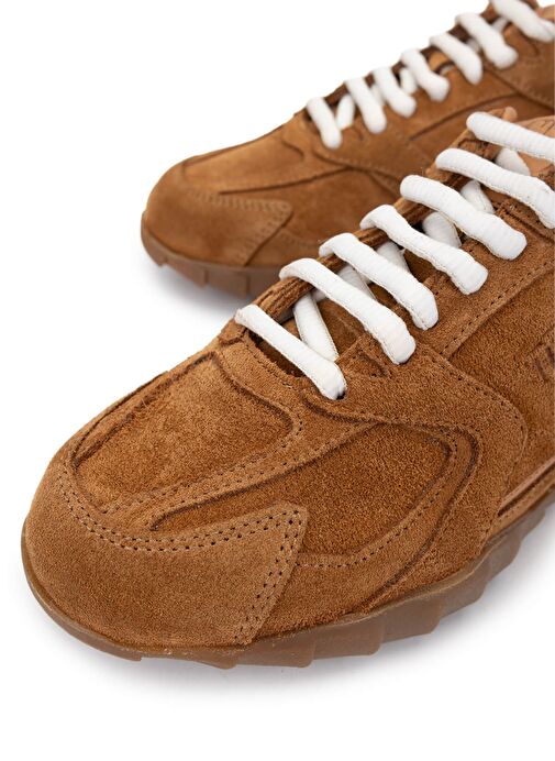 Tamer Tanca Kadın Hakiki Deri Taba Süet Sneakers & Spor Ayakkabı - Görsel 4