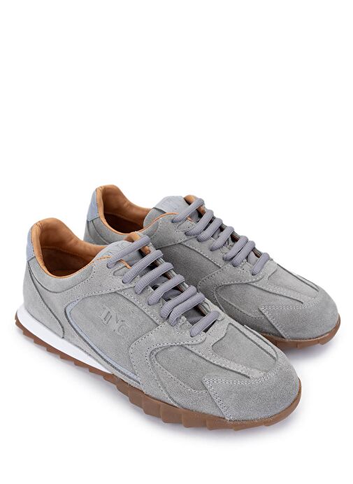 Tamer Tanca Kadın Hakiki Deri Gri Sneakers & Spor Ayakkabı - Görsel 3