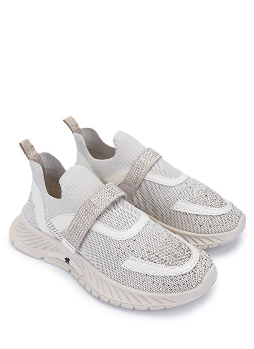 Tamer Tanca Kadın Tekstil Bej Sneakers & Spor Ayakkabı - Görsel 3