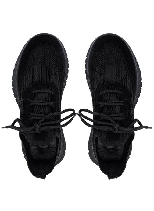 Tamer Tanca Kadın Deri & Tekstil Siyah Süet Sneakers & Spor Ayakkabı - Görsel 6
